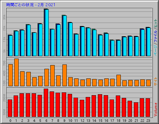 時間ごとの状況 - 2月 2021