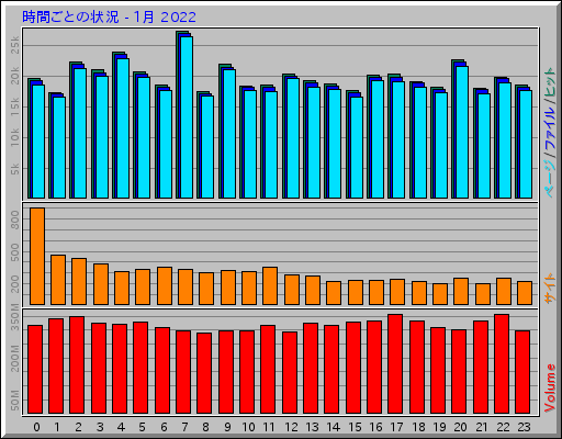 時間ごとの状況 - 1月 2022