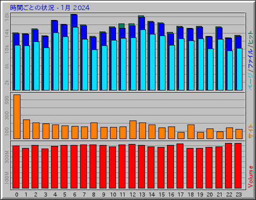 時間ごとの状況 - 1月 2024