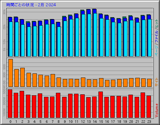 時間ごとの状況 - 2月 2024