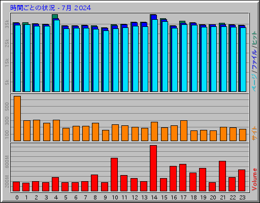 時間ごとの状況 - 7月 2024