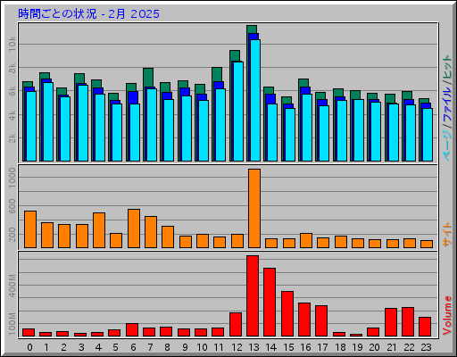 時間ごとの状況 - 2月 2025