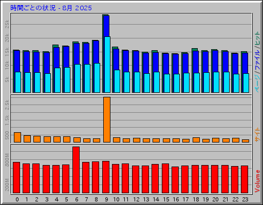 時間ごとの状況 - 8月 2025