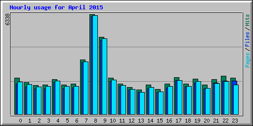 Hourly usage for April 2015