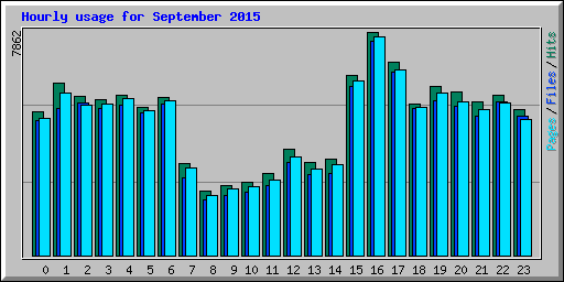 Hourly usage for September 2015