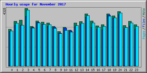 Hourly usage for November 2017