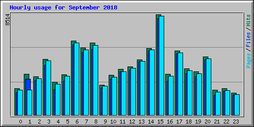 Hourly usage for September 2018