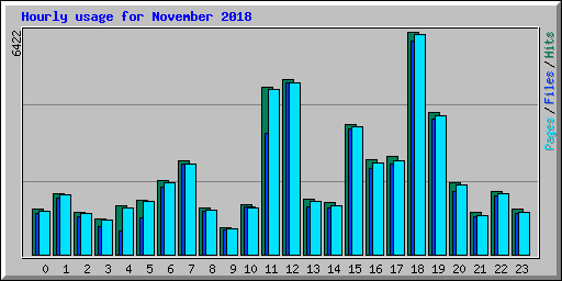 Hourly usage for November 2018