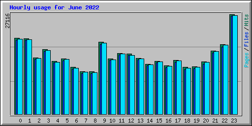 Hourly usage for June 2022