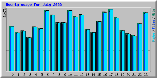 Hourly usage for July 2022