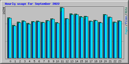 Hourly usage for September 2022