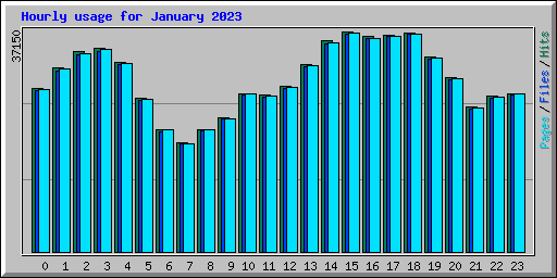 Hourly usage for January 2023