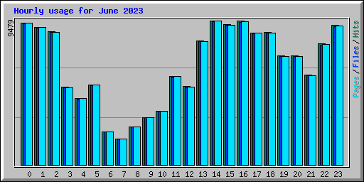 Hourly usage for June 2023