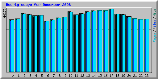 Hourly usage for December 2023